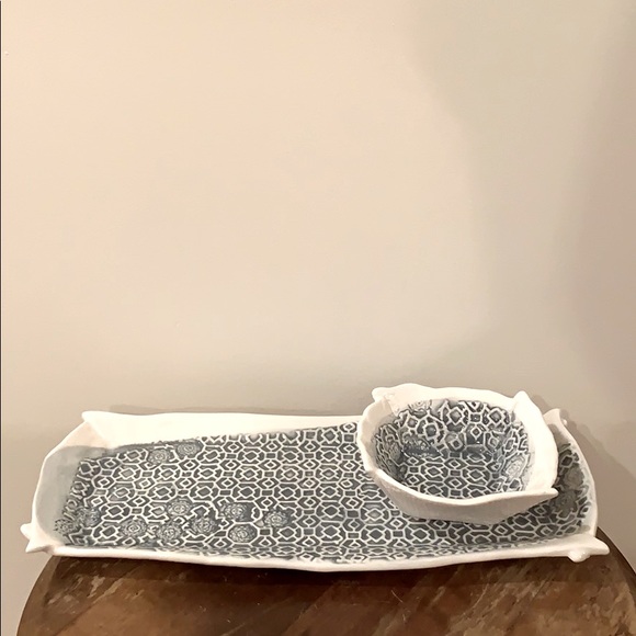 Anthropologie Vanity Tray and Trinket Dish- Set 2
